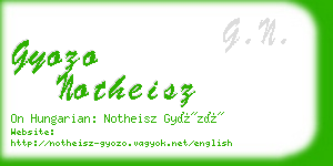 gyozo notheisz business card